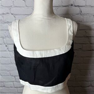 Reformation linen crop top size 10